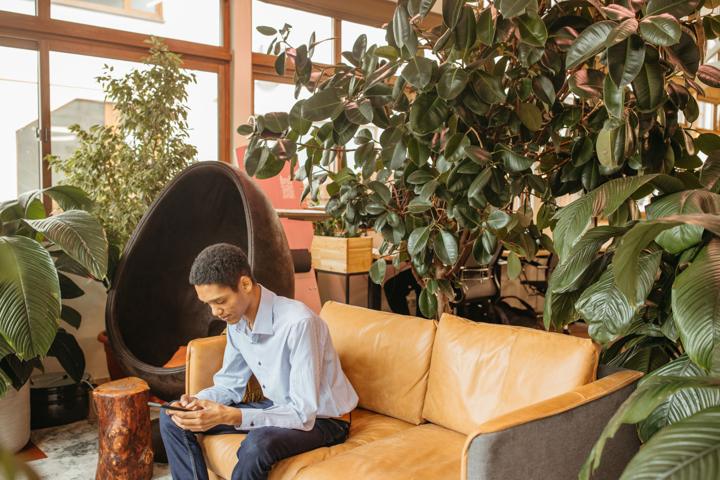 Lounge area in the Acme office